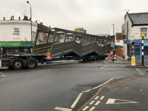 Beaver Bridges Abbey Wood Station bridge removal