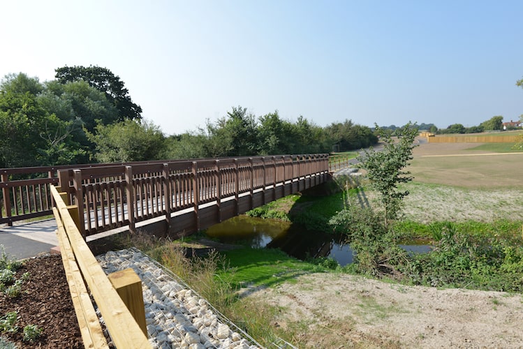 Beaver Bridges steel and timber bridge Harvest Ride