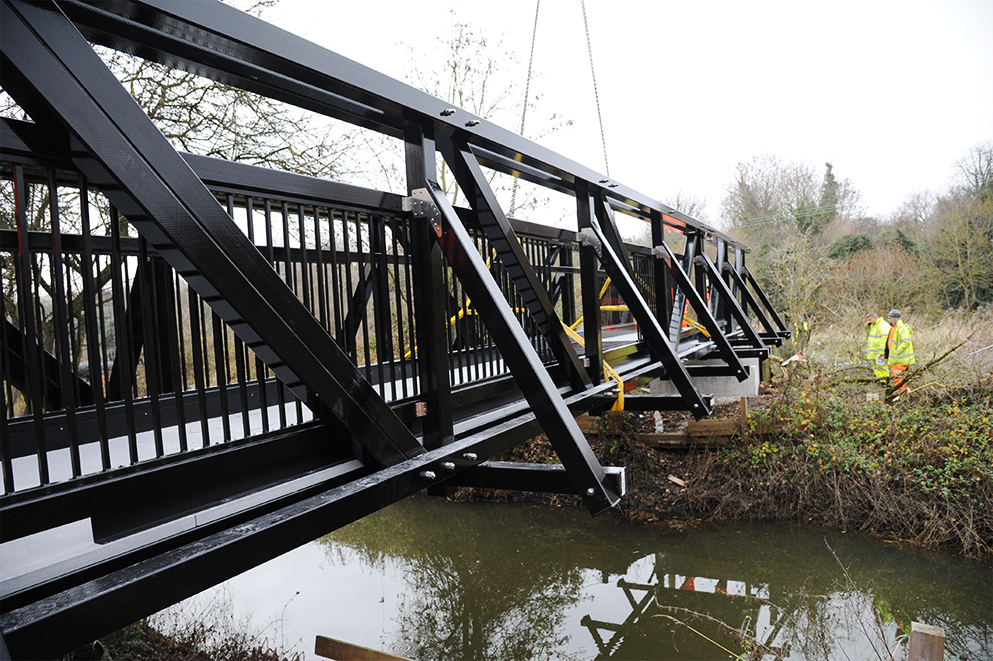 Beaver Bridges replacement Bridleway bridge FRP