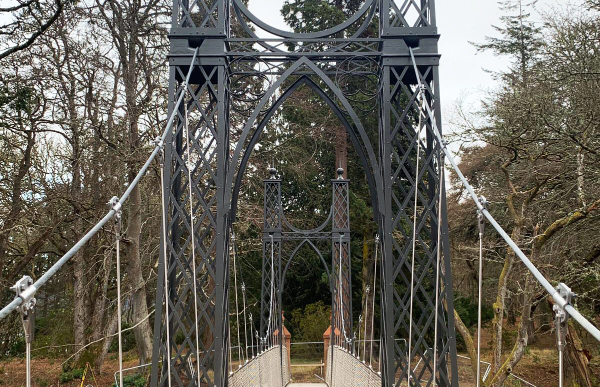 Beaver Bridges Aldourie Castle suspension bridge