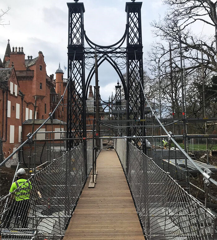 Beaver Bridges bridge installation Aldourie Castle