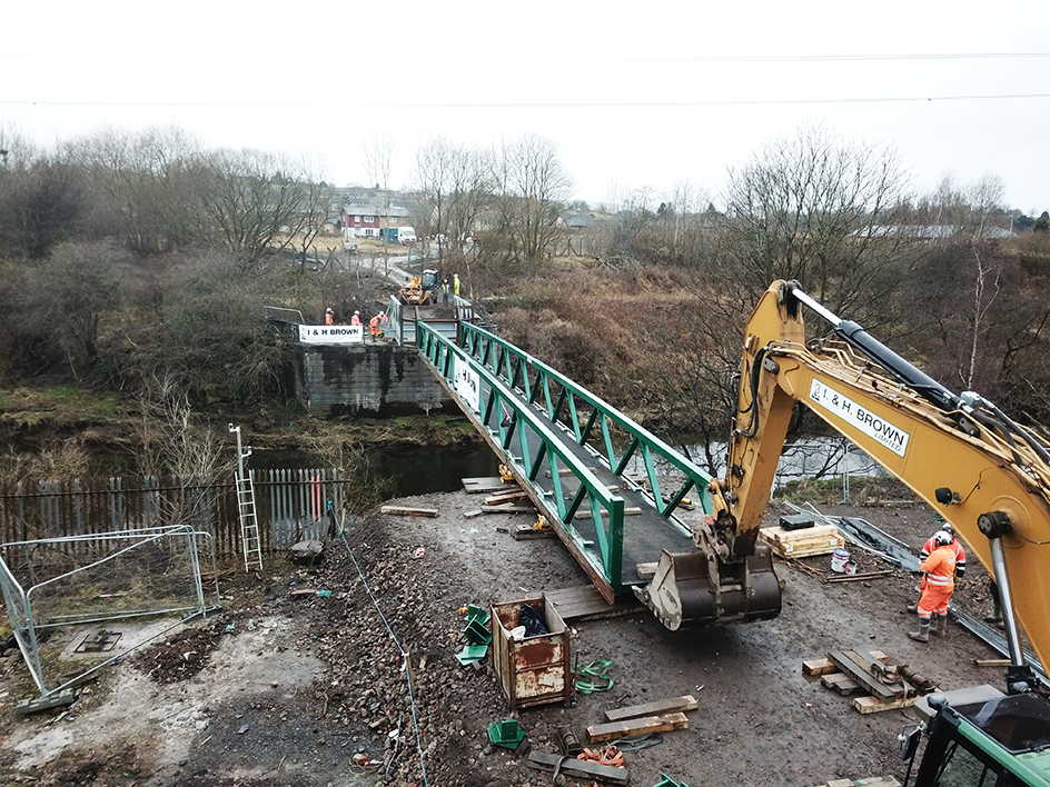 Beaver Bridges bridge installation BASF redevelopment