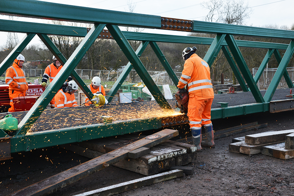 Beaver Bridges bridge installation BASF redevelopment