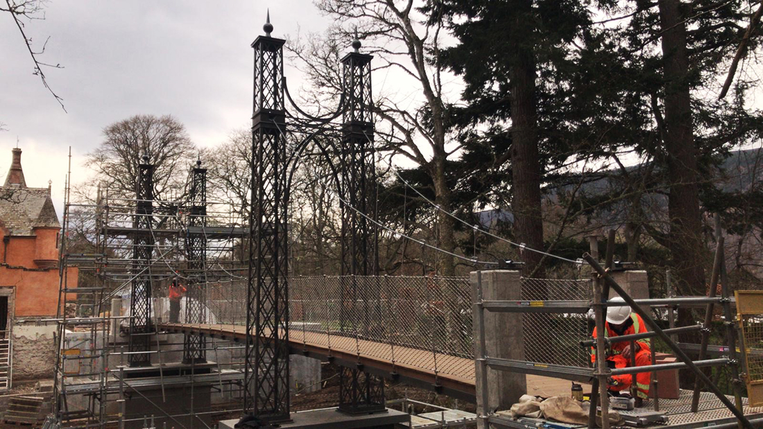 Beaver Bridges bridge installation Aldourie Castle
