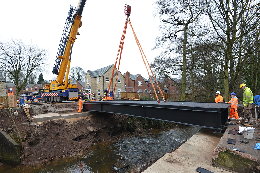 Beaver Bridges vehicle bridge installation