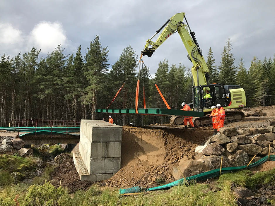 Beaver Bridges vehicle bridge installation