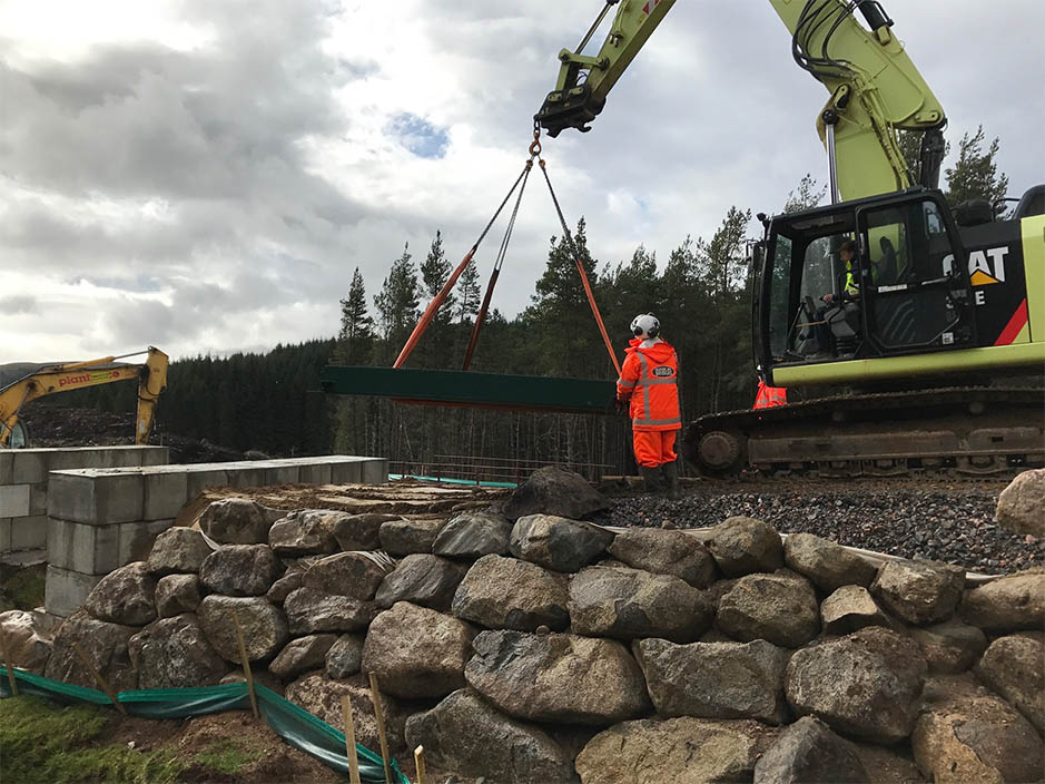 Beaver Bridges vehicle bridge installation