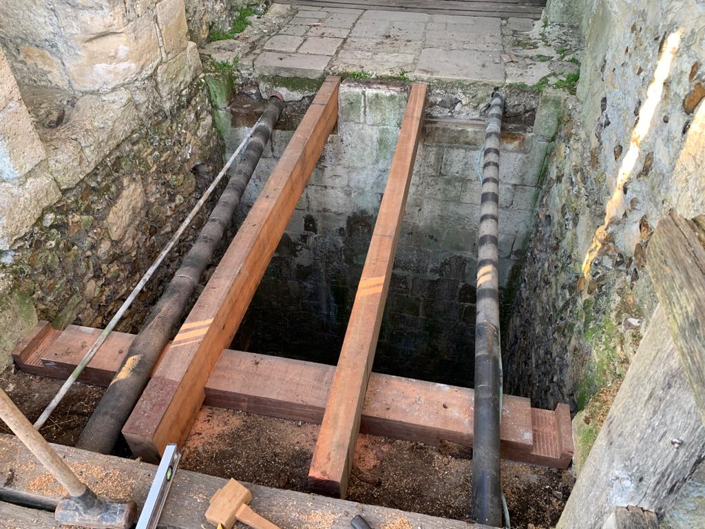 Beaver Bridges pedestrian bridge Portchester Castle