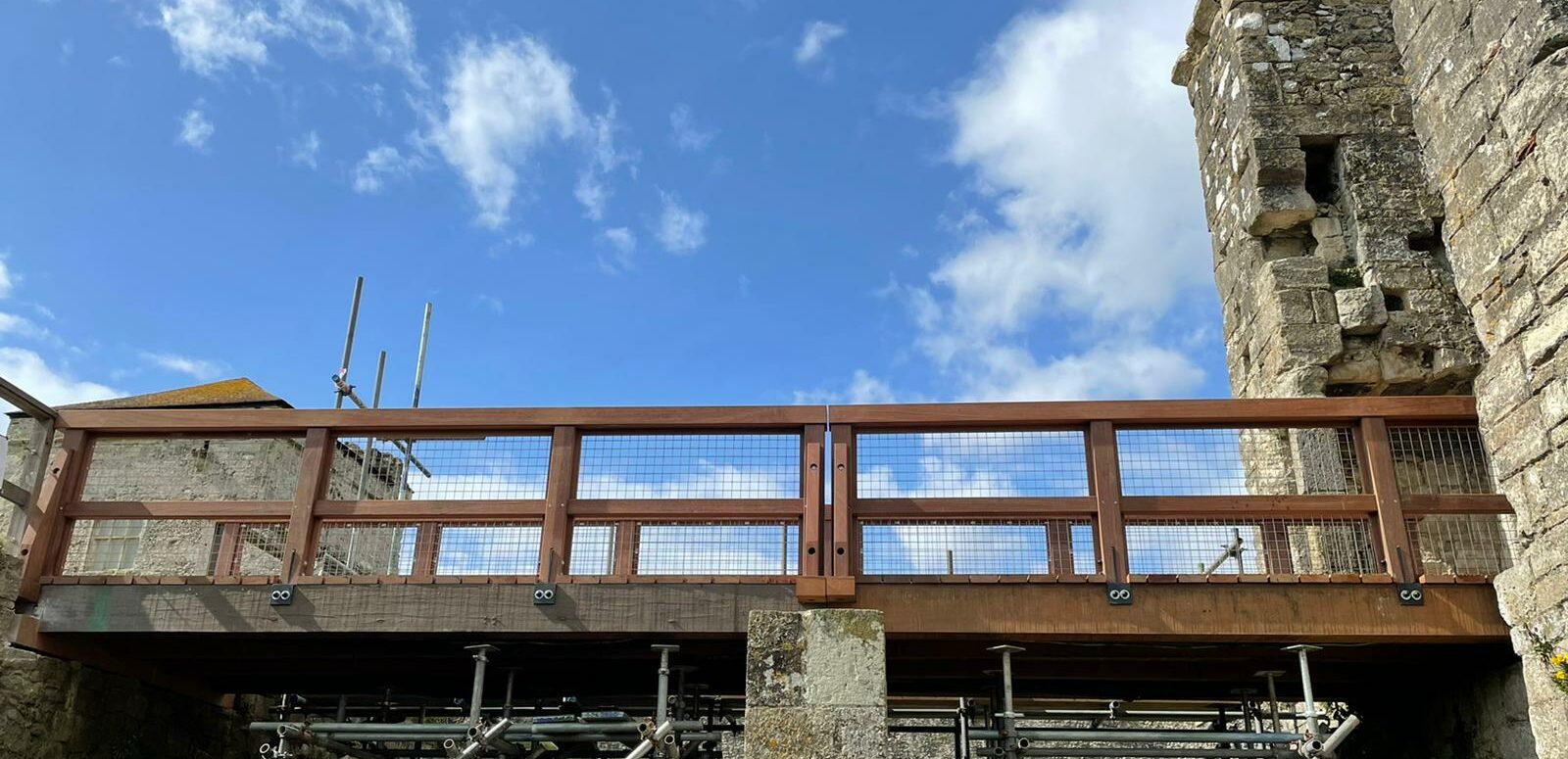 Beaver Bridges pedestrian bridge Portchester Castle