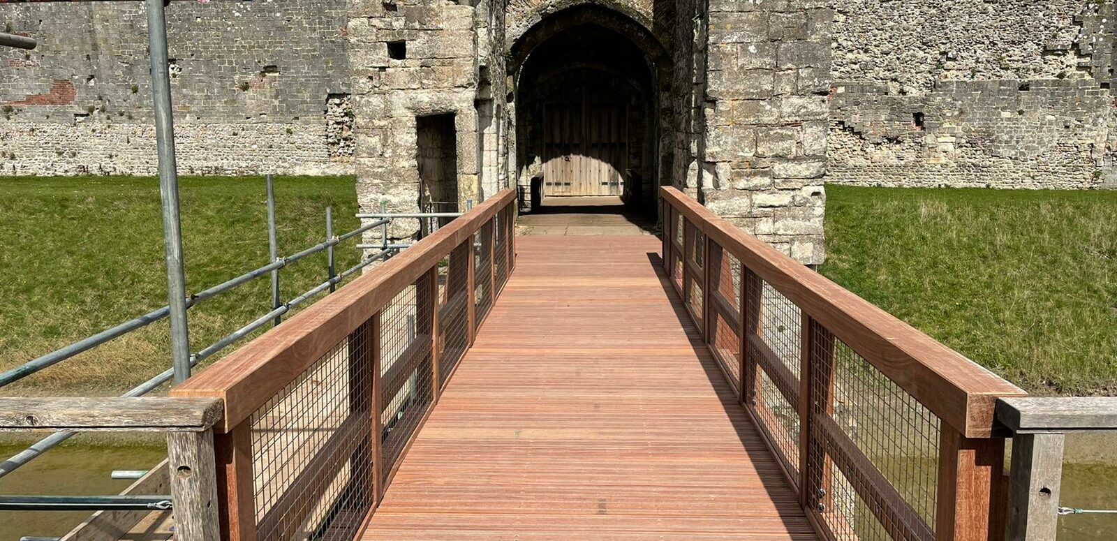 Beaver Bridges pedestrian bridge Portchester Castle
