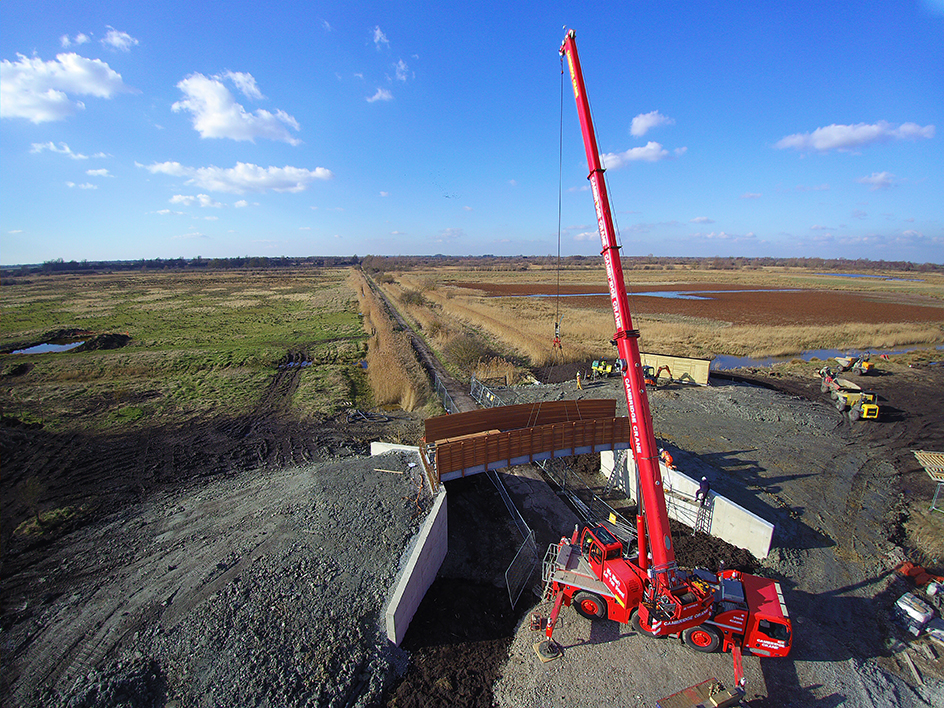 Harrison Drove Livestock Bridge installation | Delivery & Installation | Beaver Bridges