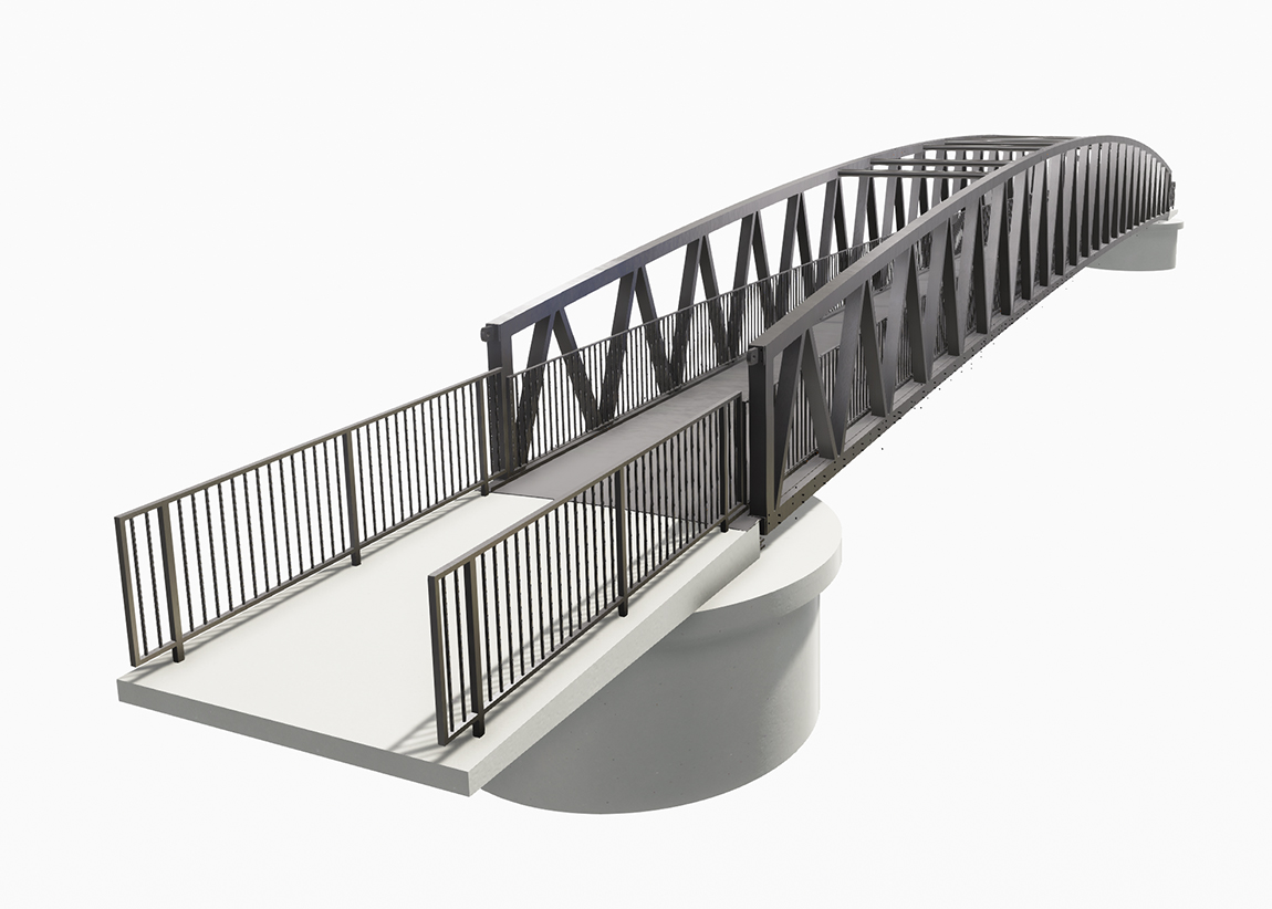 Keswick Pedestrian 3D Bridge Drawing | Bridge Design | Beaver Bridges