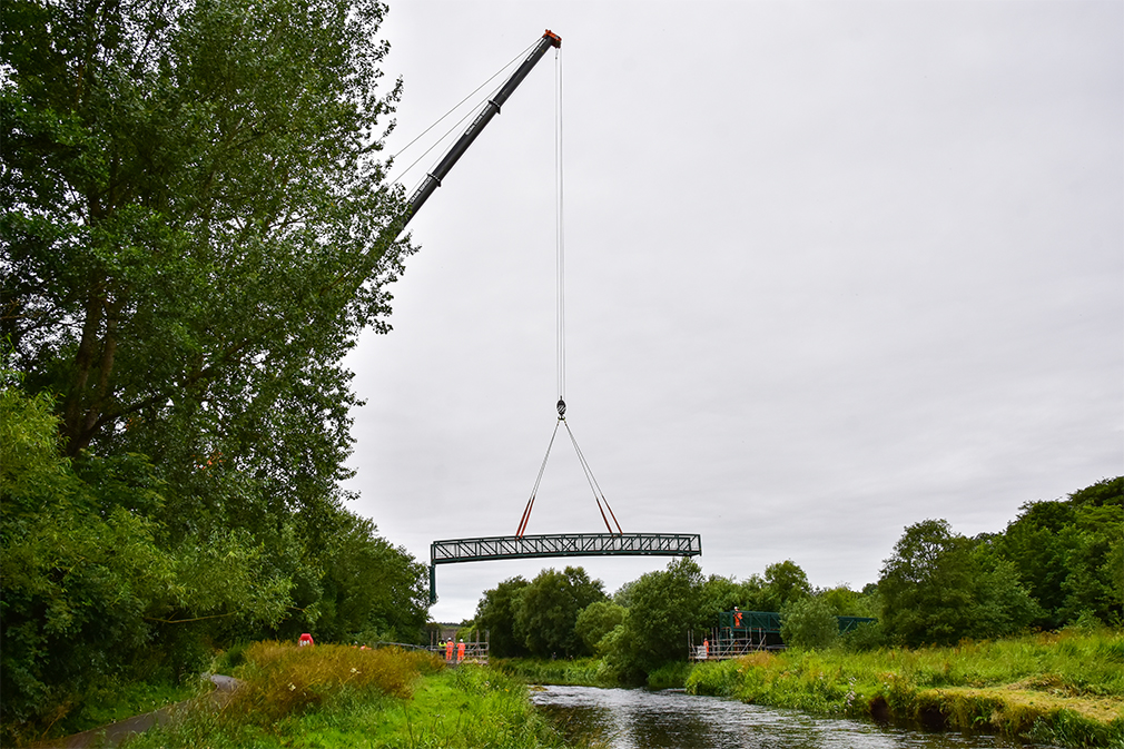 Beaver Bridges Replacement Footbridge - Installation