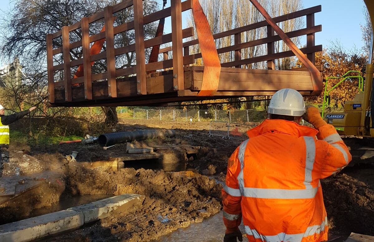 Salt Hill Stream, Ebsford | Timber Bridge | Beaver Bridges